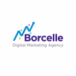 Blue and Purple Modern Illustrative Marketing Agency Logo